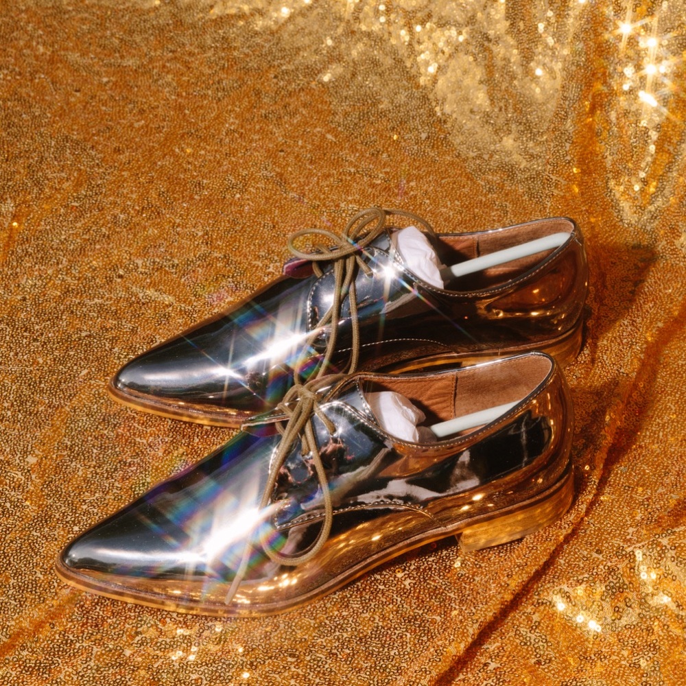 Shellys London Metallic oxfords